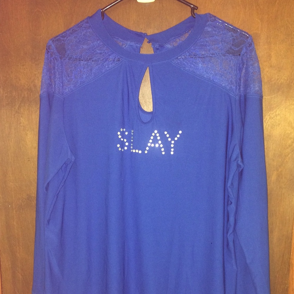 💖Blue pull over blouses go with Levi jeans